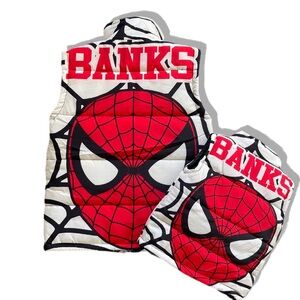 Kids Spider man Design Vest - Red and White